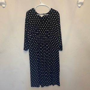 Coldwater Creek Black and White Polka Dot Dress